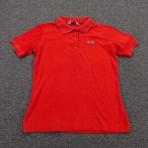 Vintage The Fox Polo Shirt Womens Medium Red Terry Cloth Short Sleeve JCPenney